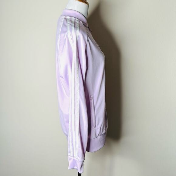 Adidas Girls Lavender 3 Stripe Track Jacket - Picture 6 of 7